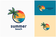 Beach Sea Palm Summer Logo, a Branding & Logo Template by ika trisiana (Thumbnail 2 of 2)
