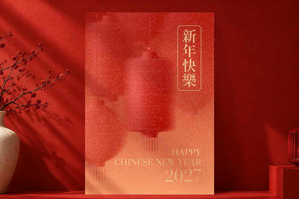 Chinese New Year 2027 Greeting Cards, a Decorative Illustration by Andrey Yaroslavtsev (Photo 6 of 9)