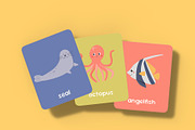 Ocean Animals Educational Cards, an Animal Illustration by Sabina_Ava (Thumbnail 6 of 7)