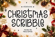 Christmas Scribble - Festive Font, a Handwritten Font by KiddoGlyphs Studio (Thumbnail 1 of 5)