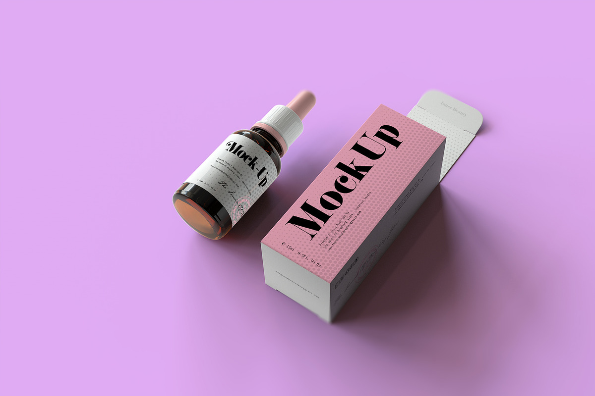 Dropper Bottle & Box Mock-Up BUNDLE, a Cups & Container Mockup by TSOBG (Photo 31 of 35)