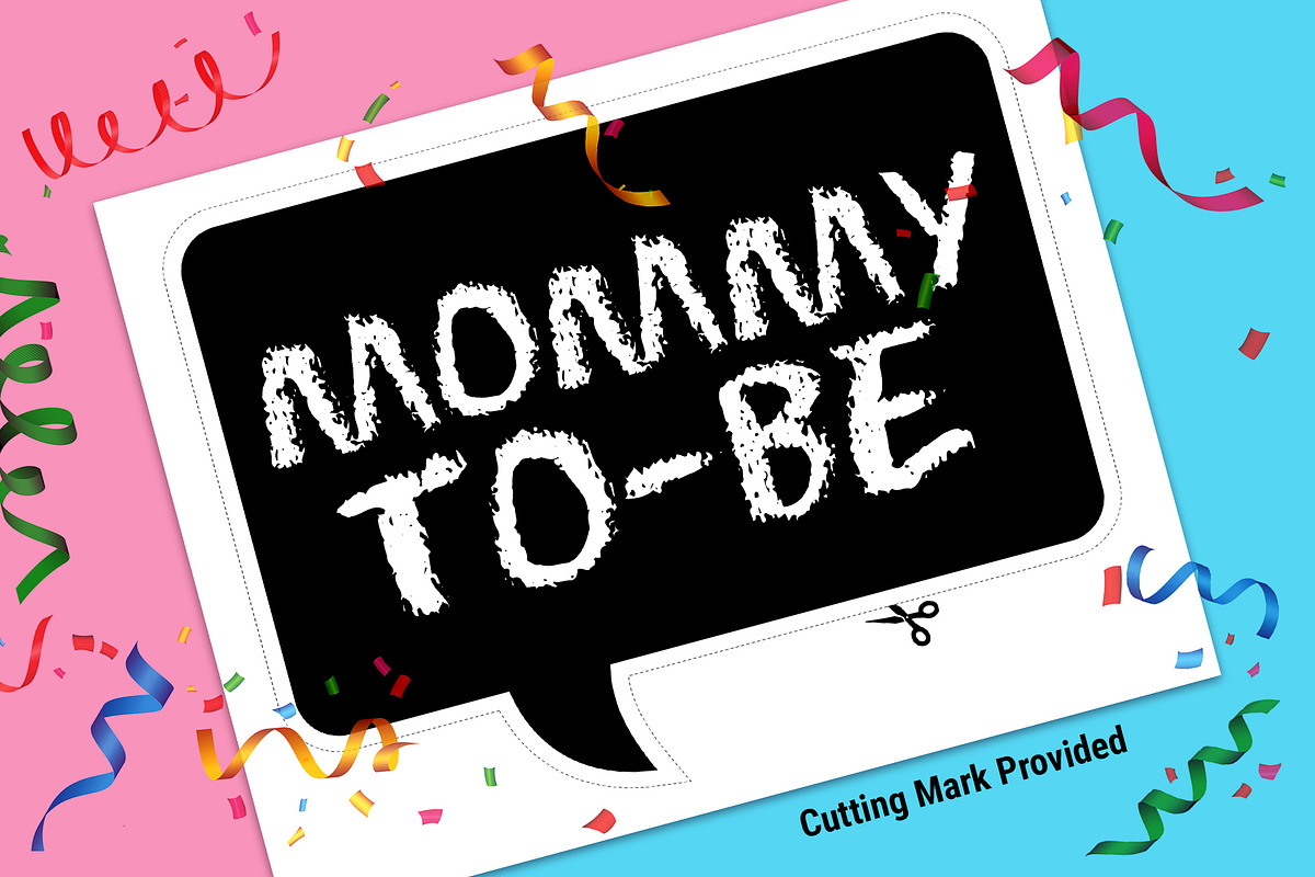 Baby Gender Reveal Photo Booth Props, a Stationery Template by DickyJiang Illustrations (Photo 3 of 3)