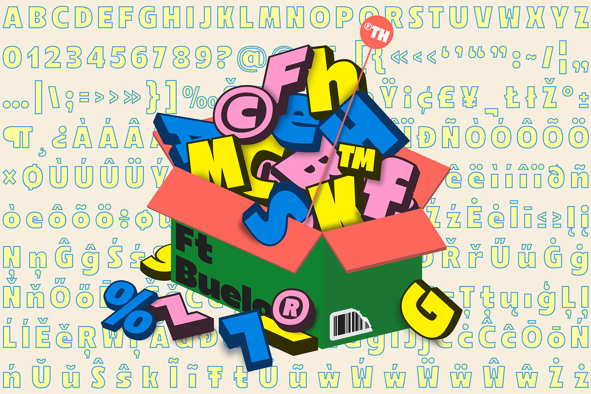 Ft Bueloz | Shadow Font, a Sans Serif Font by Fateh.Lab (Photo 8 of 12)