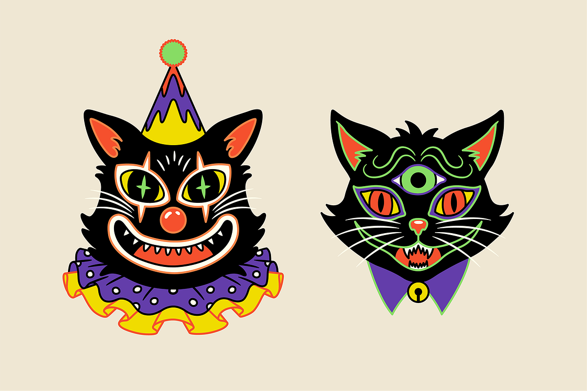 Wicked Whiskers Illustration Pack, an Object Illustration by The Isian (Photo 2 of 6)