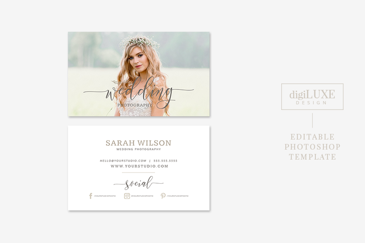 Wedding Photography Business Card, a Business Card Template by Digiluxe (Photo 4 of 4)