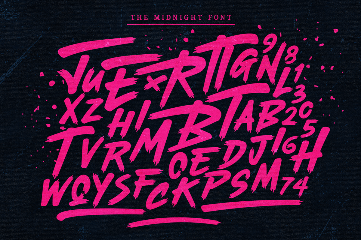 The Midnight- Font + Illustrations preview 5