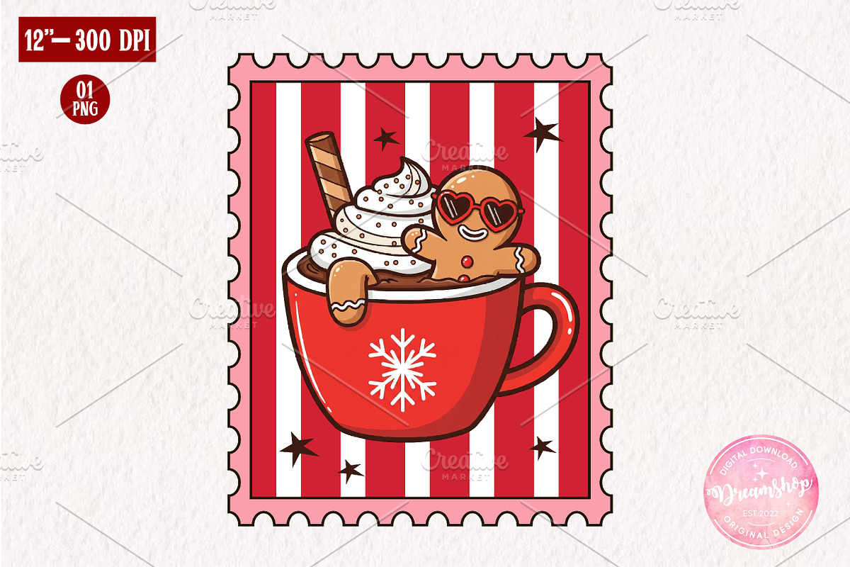 Christmas Hot Chocolate Coquette, an Illustration by CreationArt (Photo 1 of 4)
