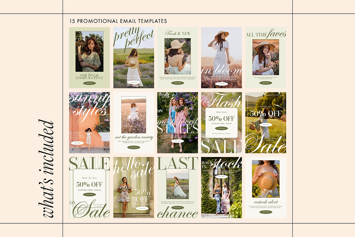 Feminine Canva Email Template Bundle, an Email Template by KikiBunnyCreative (Photo 3 of 11)