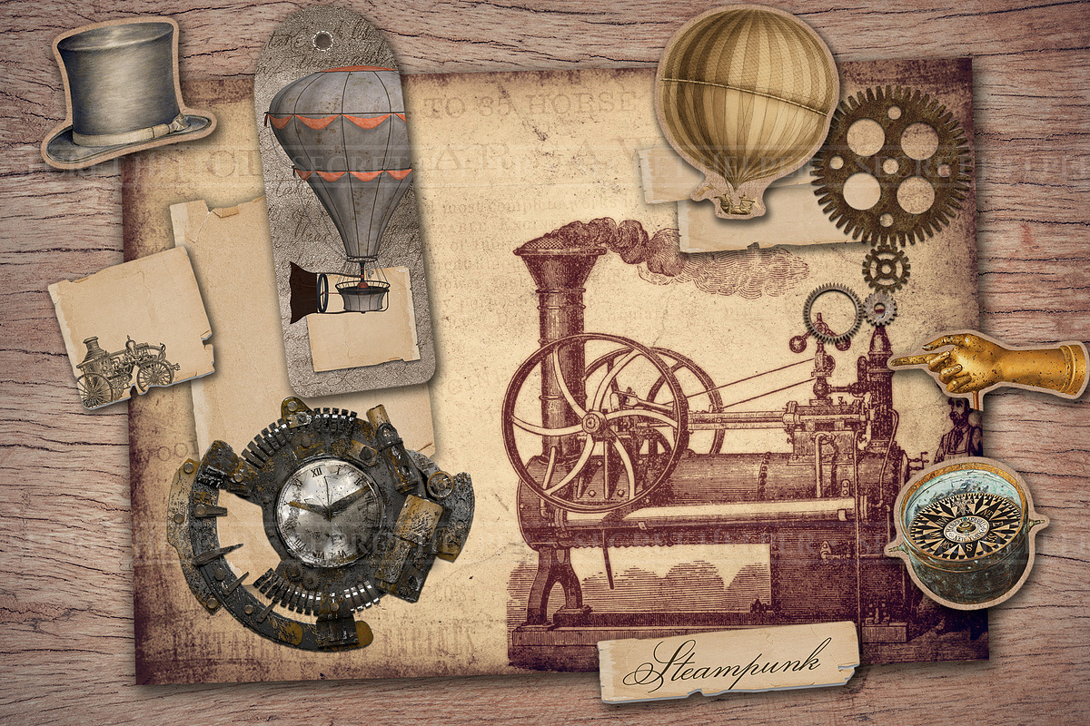 Steampunk Scrapbook Kit
