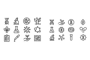 Collection of scientific web icons, an Illustration by ZinetroN