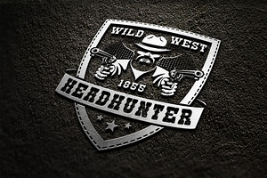 Cowboy Western Headhunter Badge