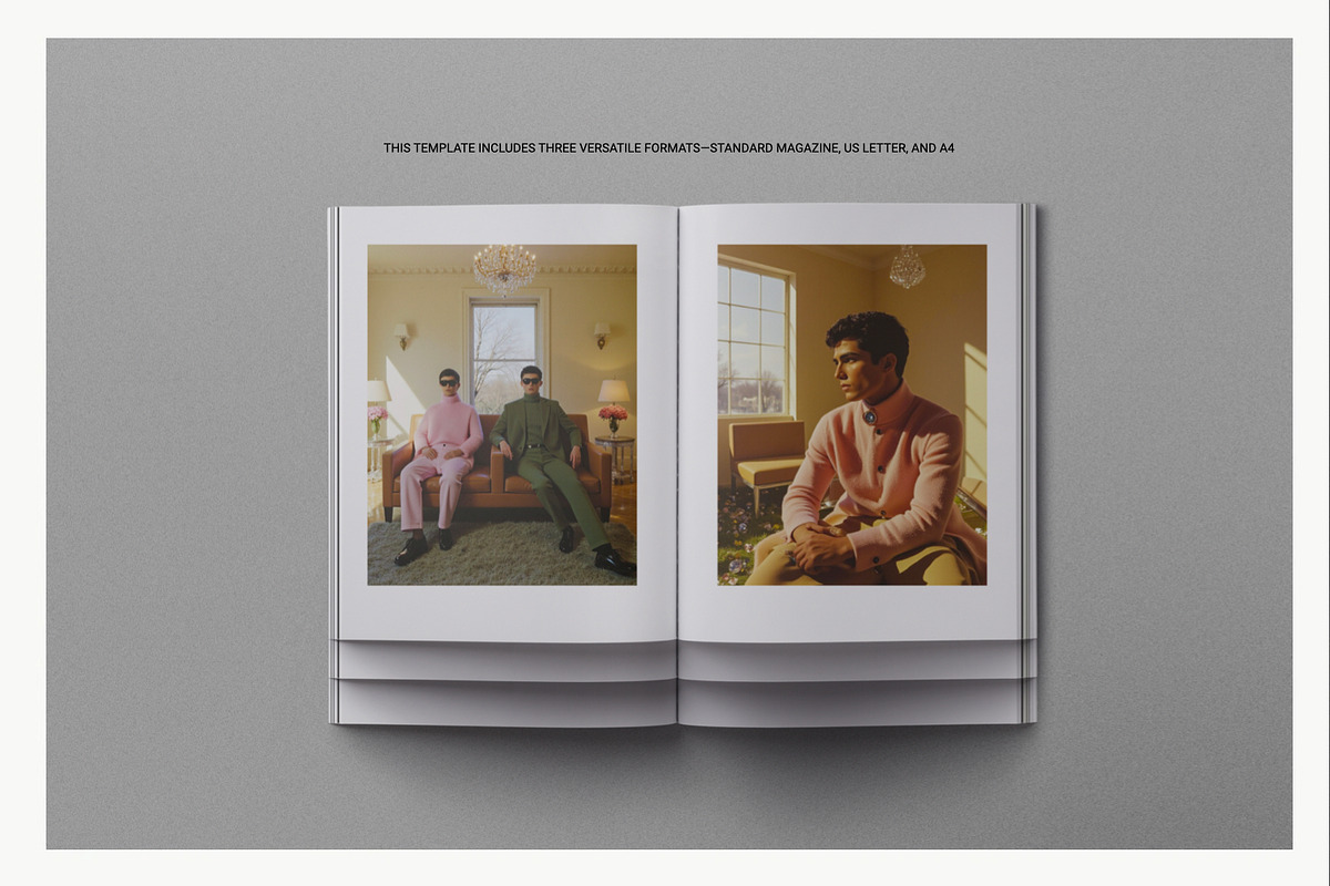 Fashion Magazine Spread, 3 Formats, a Mockup by ReAffirm (Photo 8 of 13)