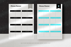 CANVA 25 Fitness Planner Templates