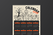Halloween Horror Wall Calendar 2026, a Print Template by Annora Studio (Thumbnail 2 of 6)