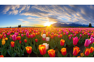 stunning nature flower farm ai, a Background Photo by pikepicture