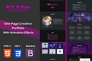 Nexgen - Creative One Page Template, a Bootstrap Template by Vishal Neswankar (Thumbnail 1 of 3)