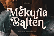 Mekuria Salten Font, a Serif Font by HansCo Studio (Thumbnail 1 of 10)