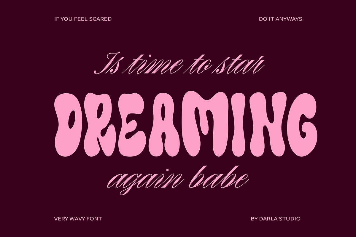 Very Wavy Playful Chunky Font, a Handwritten Font by Darla Studio (Photo 8 of 14)