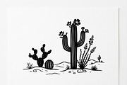 60 Desert Cactus Floral Silhouette, a Seasonal Illustration by Amazin_art (Thumbnail 7 of 21)