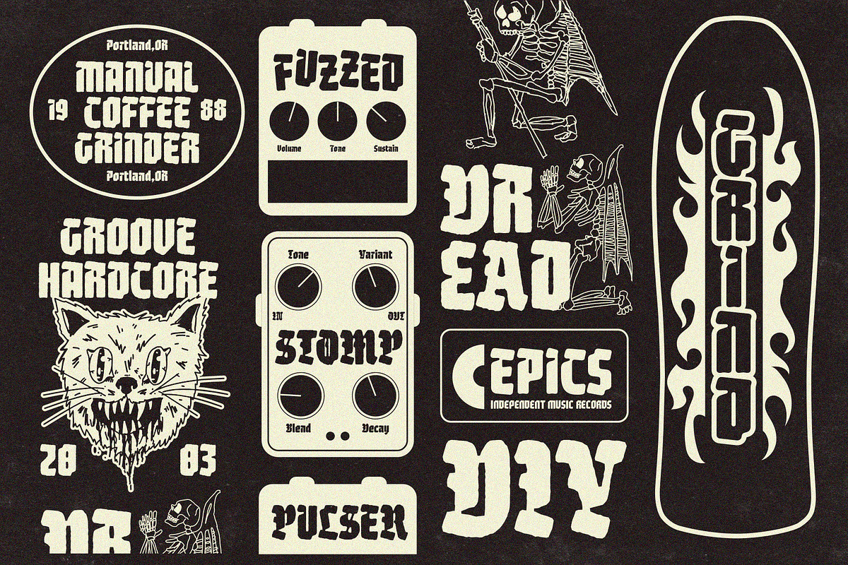 Gream Font Family, a Blackletter Font by Aiyari (Photo 9 of 10)