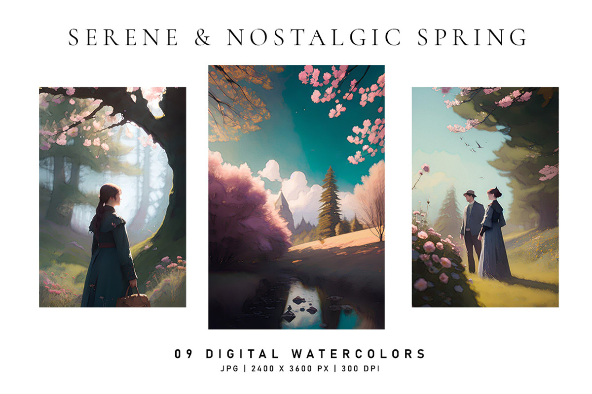 Serene and Nostalgic Spring, a Decorative Illustration by Digital Art Creations (Photo 1 of 6)