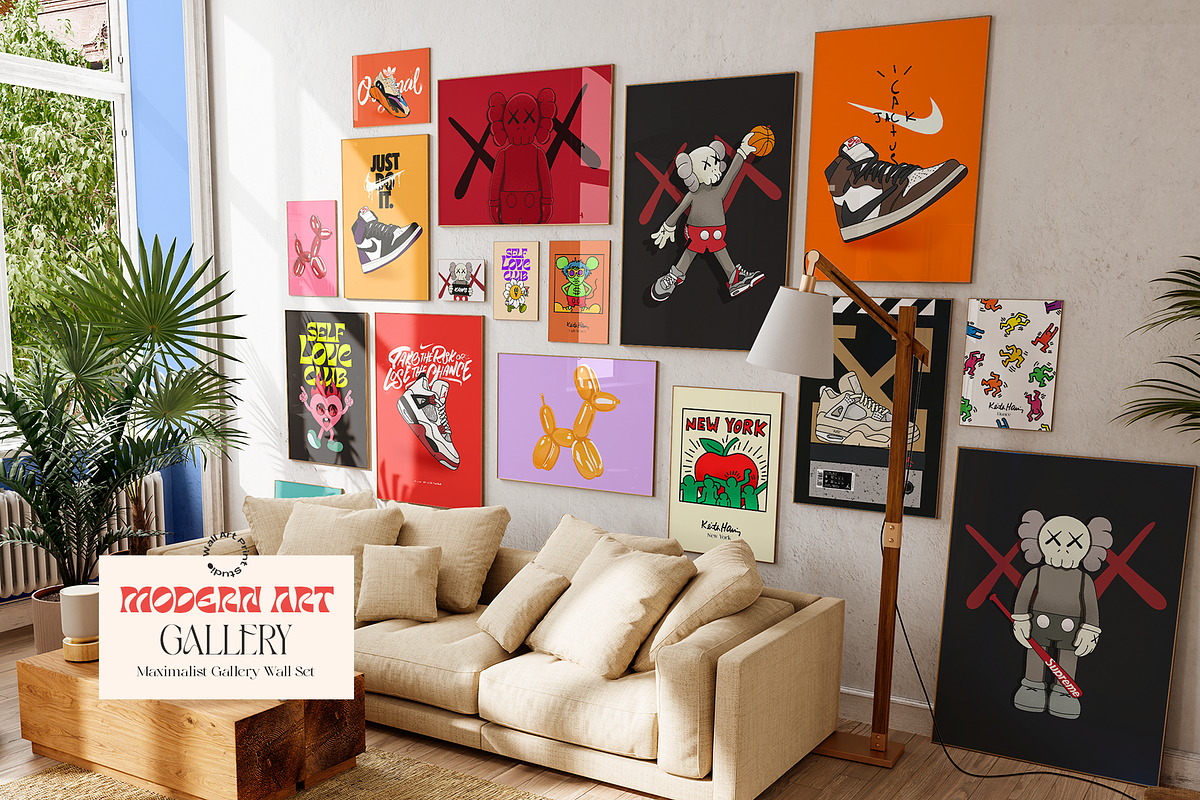 Modern Art Gallery 2, a Graphic by Wall Art Print Studio (Photo 2 of 16)