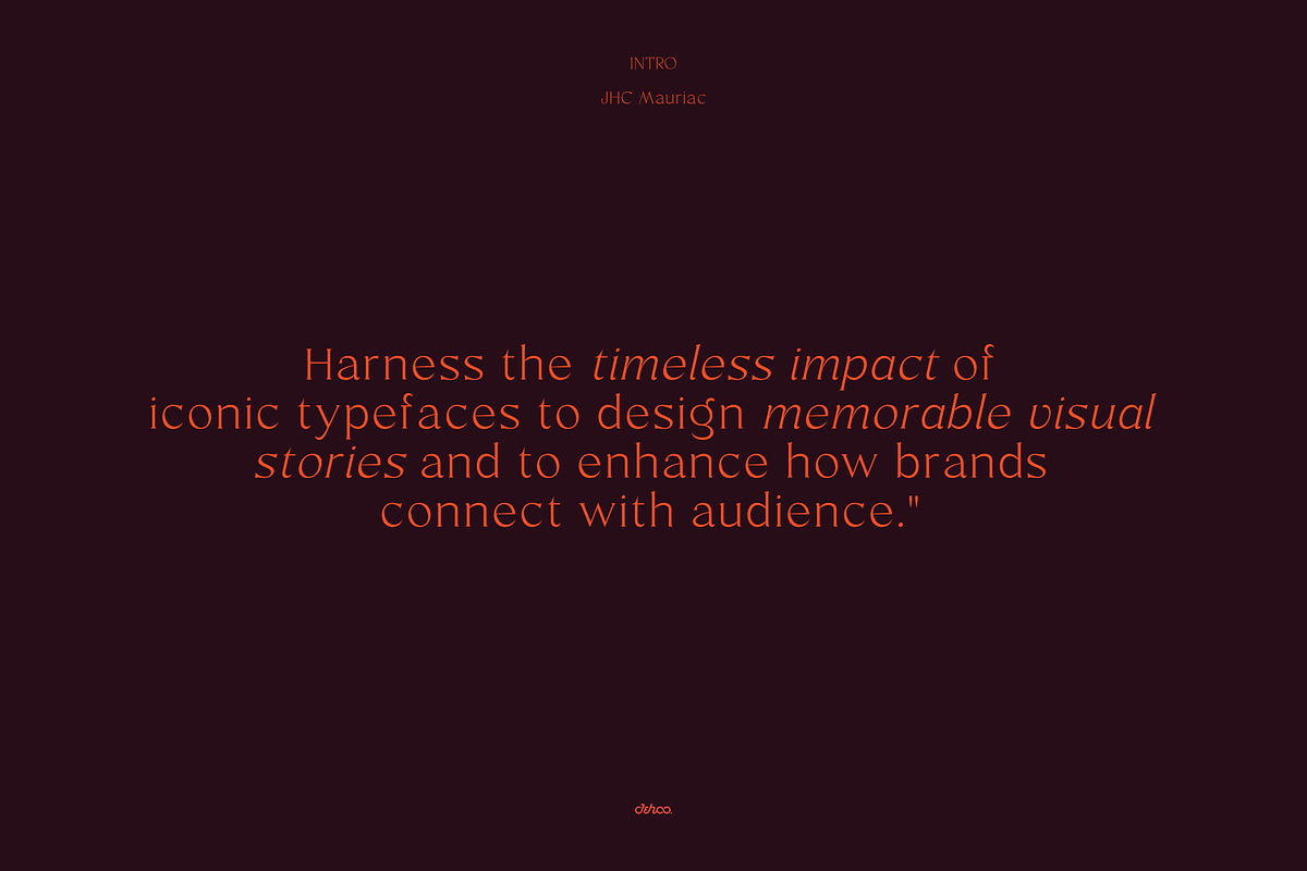 JHC Mauriac - Iconic Typeface, a Serif Font by Jehoo Creative (Photo 4 of 12)