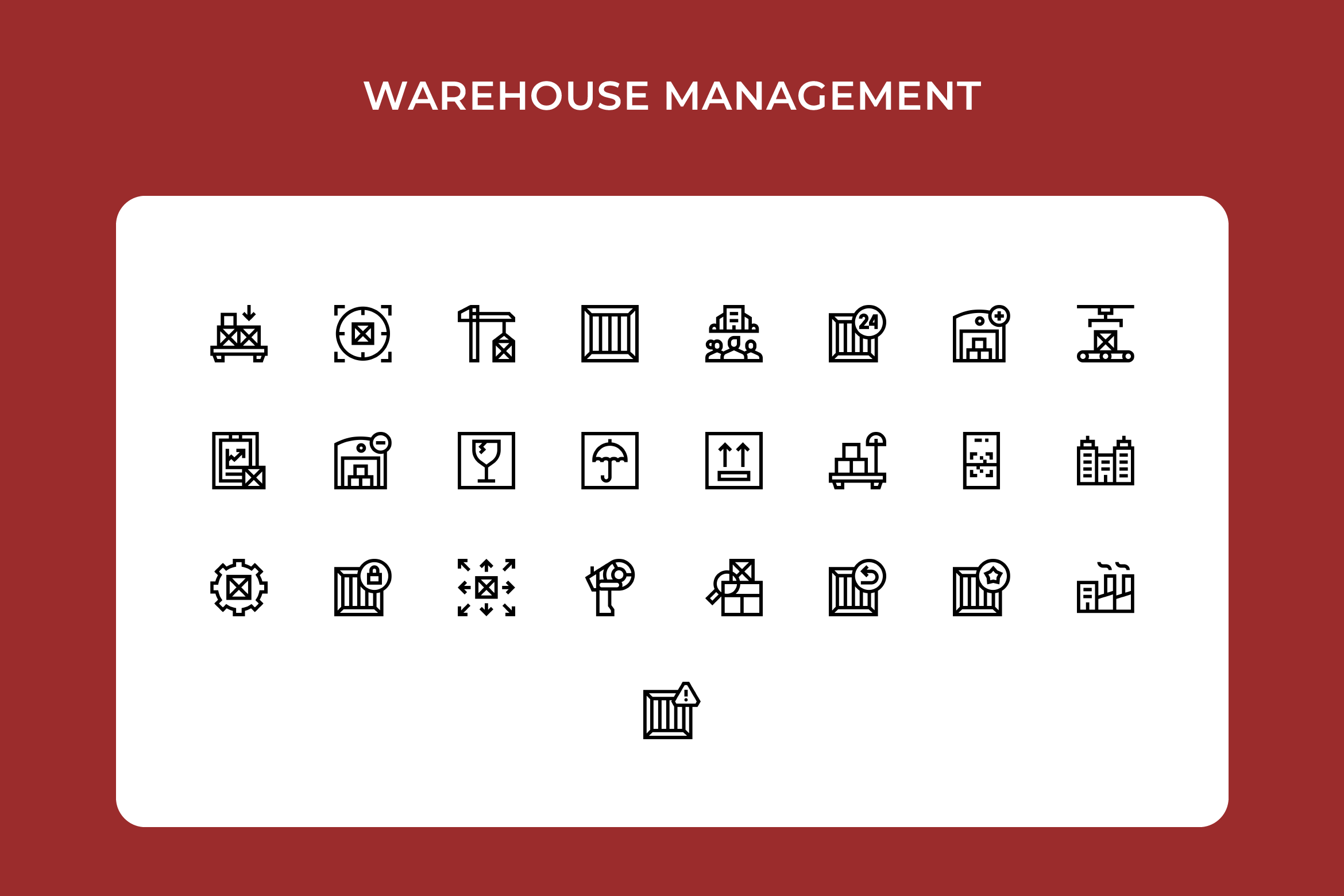Warehouse Management Icons, an Icon by Wencory