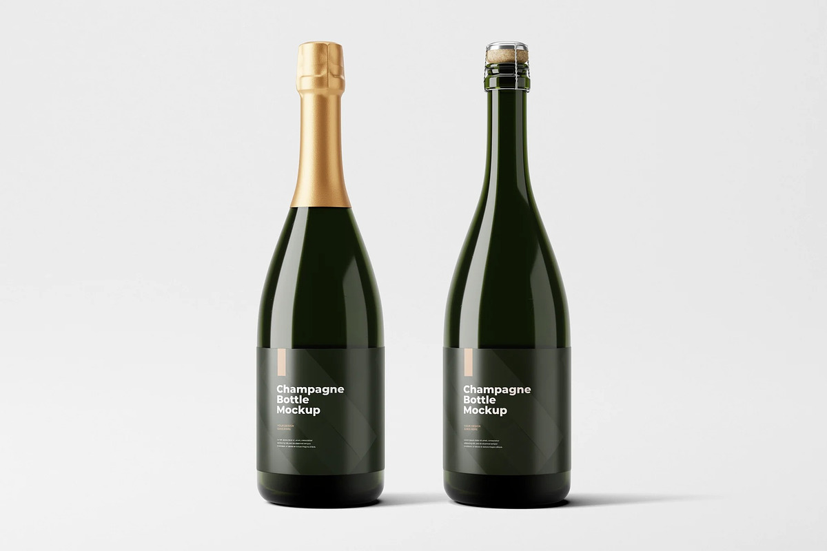 Champagne Bottle Mockup, a Product Mockup by zpackcreative (Photo 1 of 4)