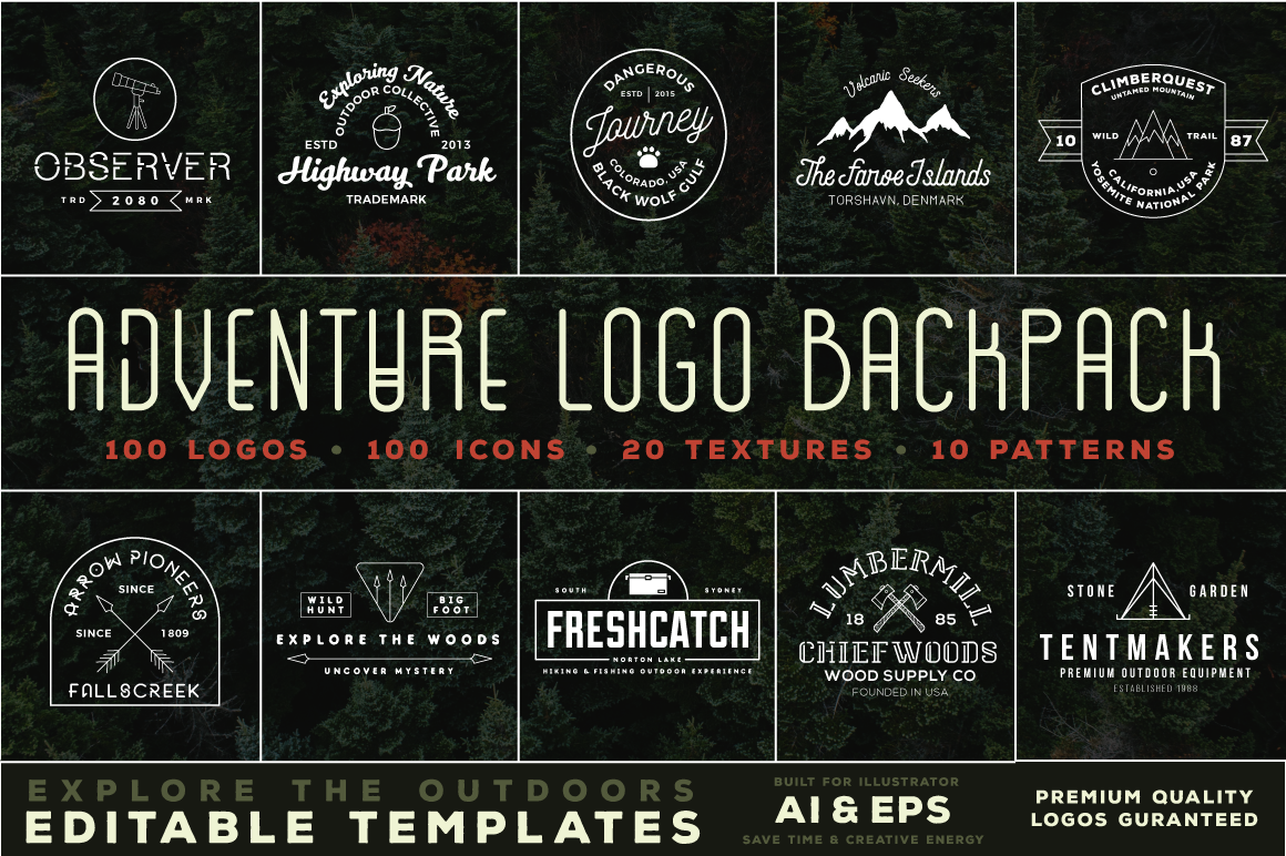 Adventure Logo Backpack, a Branding & Logo Template by Jeremy Mura