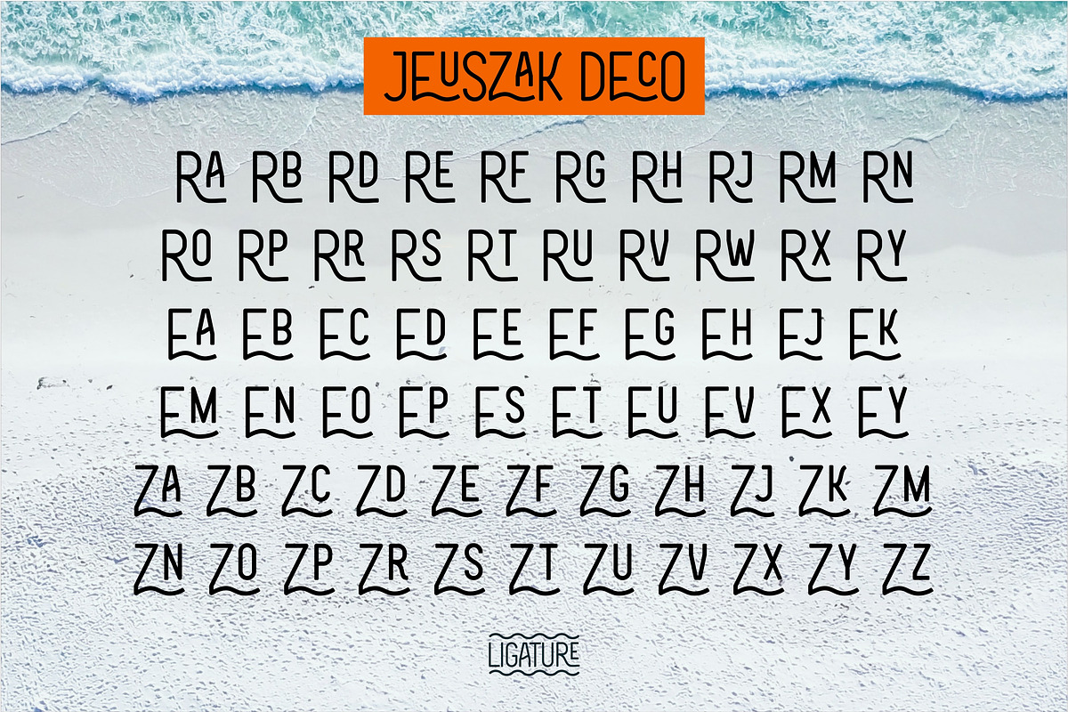 JEUSZAK FONT, a Sans Serif Font by Kreabie (Photo 6 of 8)