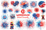Patriot Fireworks, 4th of July Png, an Illustration by Dream Creation (Thumbnail 1 of 6)