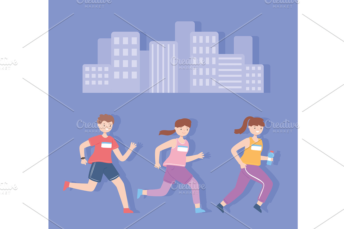 athletes people and city, a Person Illustration by studiogstock