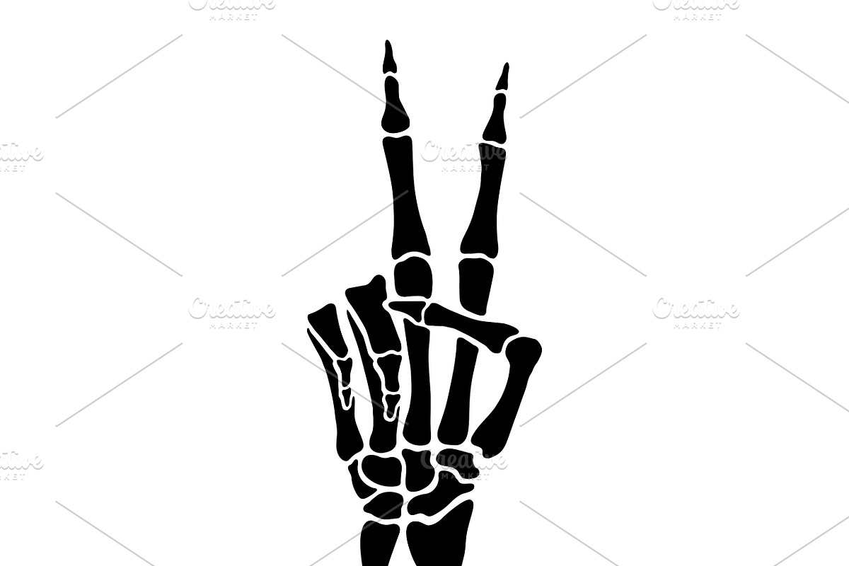Skeleton Fingers Set, Cut Files, a Person Illustration by Watercolor_Vector Graphic (Photo 4 of 16)