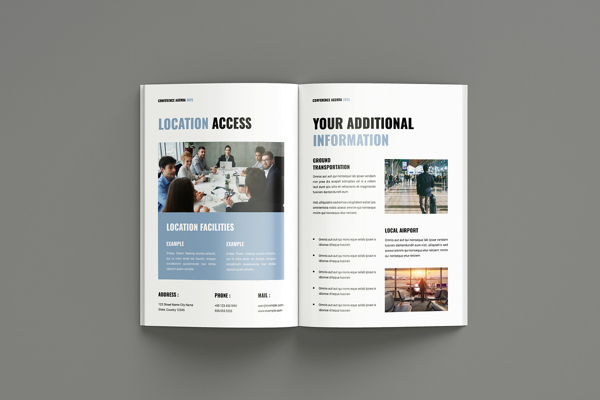 Conference Agenda Brochure Template, a Brochure Template by Seeing-art (Photo 6 of 11)