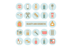 22 Vector Beauty And Cosmetics Icons