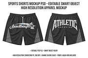 Sports Shorts Mockup Editable PSD, a Bottom Mockup by std.badboy (Thumbnail 1 of 4)