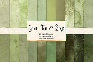 Green Tea And Sage Textures