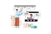 Online medicine, pharmacy store set, a Healthcare Illustration by PaperTrident (Thumbnail 9 of 13)