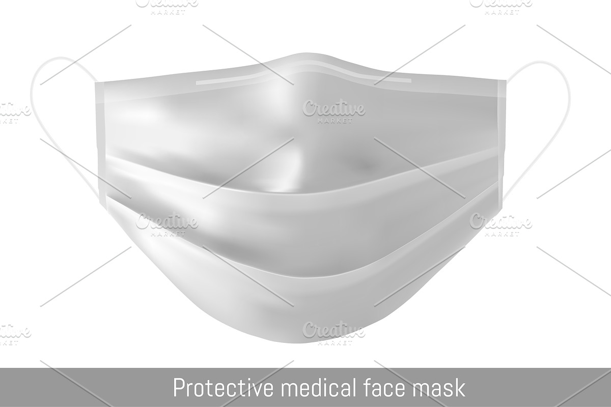 Transparent medical mask, a Mask Mockup by Kseniia_designer's shop (Photo 1 of 2)