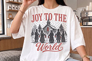 Vintage Joy To The World Christmas, a Seasonal Illustration by Libby Wishes (Thumbnail 3 of 4)