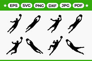 Soccer Goalkeeper Silhouette Vector, an Object Graphic by Artonix