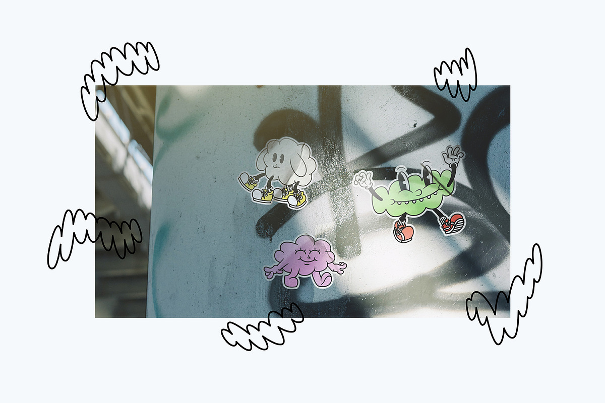 Cloudy Cartoon Characters, an Illustration by The Isian (Photo 14 of 16)