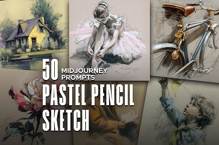 50 Pastel Pencil Sketch Prompts