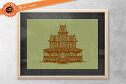 9 Haunted House Stamp Brushes, a Brush Add-On by vectstudio (Thumbnail 8 of 10)