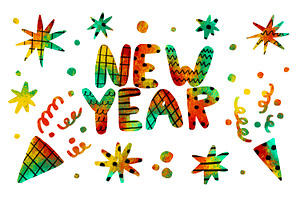 New Year Decorative Elements, an Object Graphic by the_myro