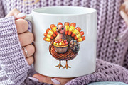 Watercolor Autumn Turkey Clipart, an Illustration by CraftArtStudio (Thumbnail 5 of 6)