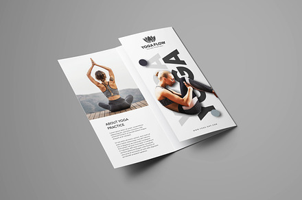 Yoga Trifold Brochure Template