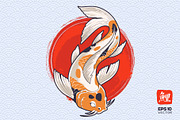 Koi Fish Vector Set, an Animal Illustration by Vecster (Thumbnail 7 of 8)
