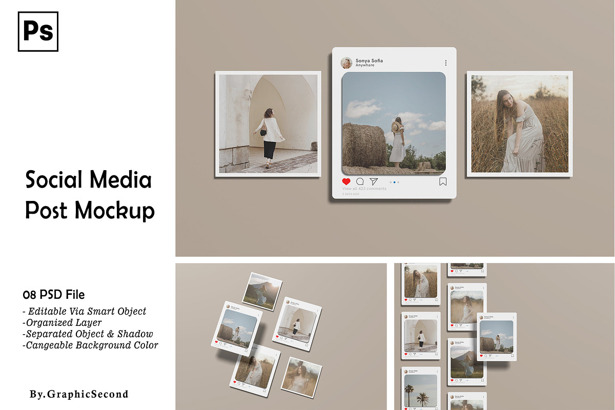Social Media Post Mockup, a Device Mockup by graphicsecond (Photo 1 of 9)